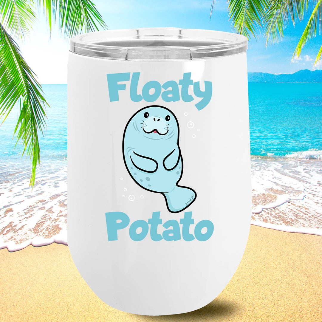 Floaty Potato Manatee 12oz Insulated Tumbler