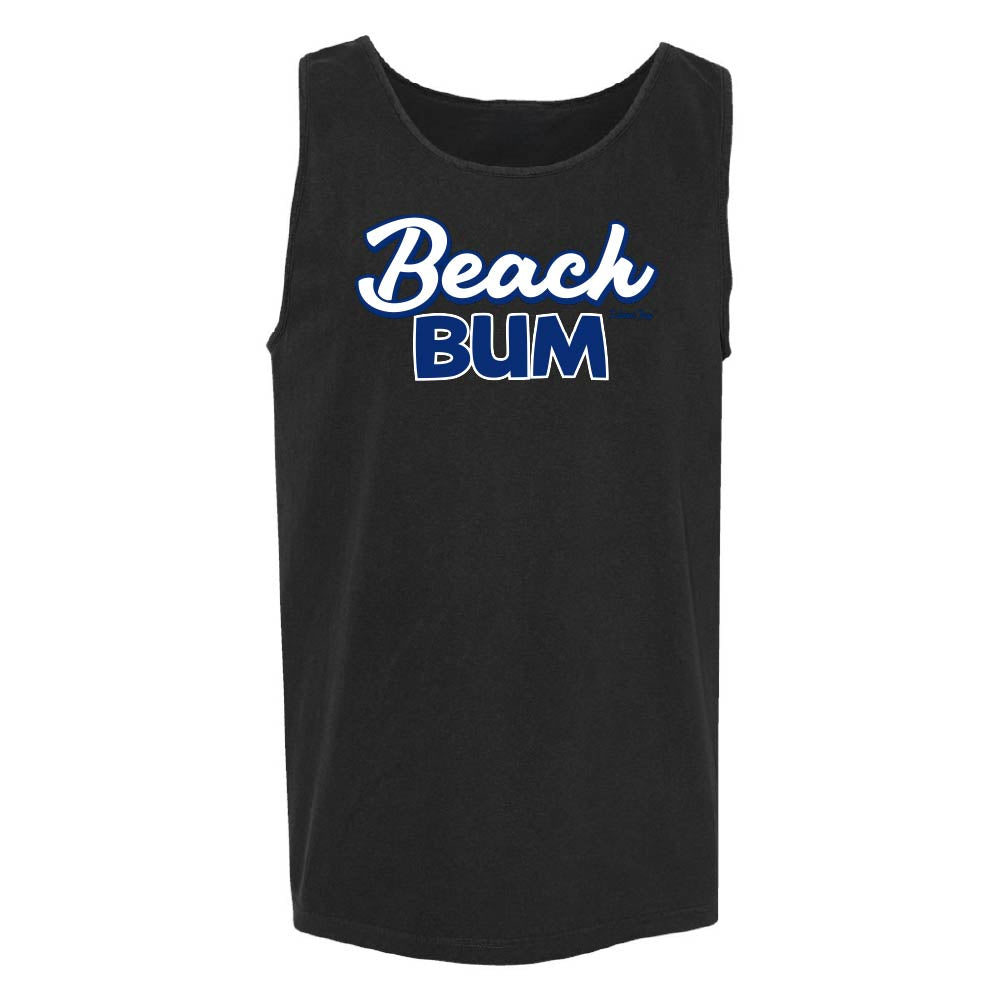 Black tank top with 'Beach Bum' text.