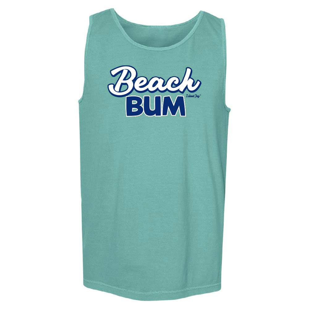 Teal tank top with 'Beach Bum' text.