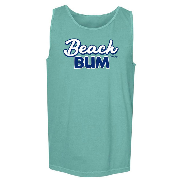 Teal tank top with 'Beach Bum' text.