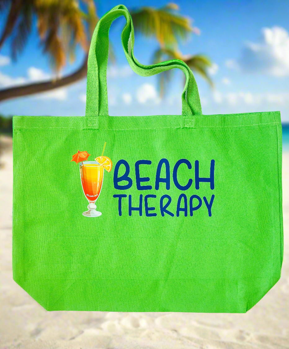 Beach Therapy Canvas Resort Tote Beach Bag