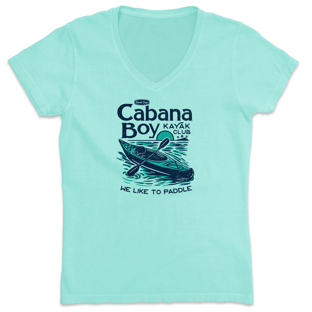 Women's Cabana Boy Kayak Club V-Neck T-Shirt Chill