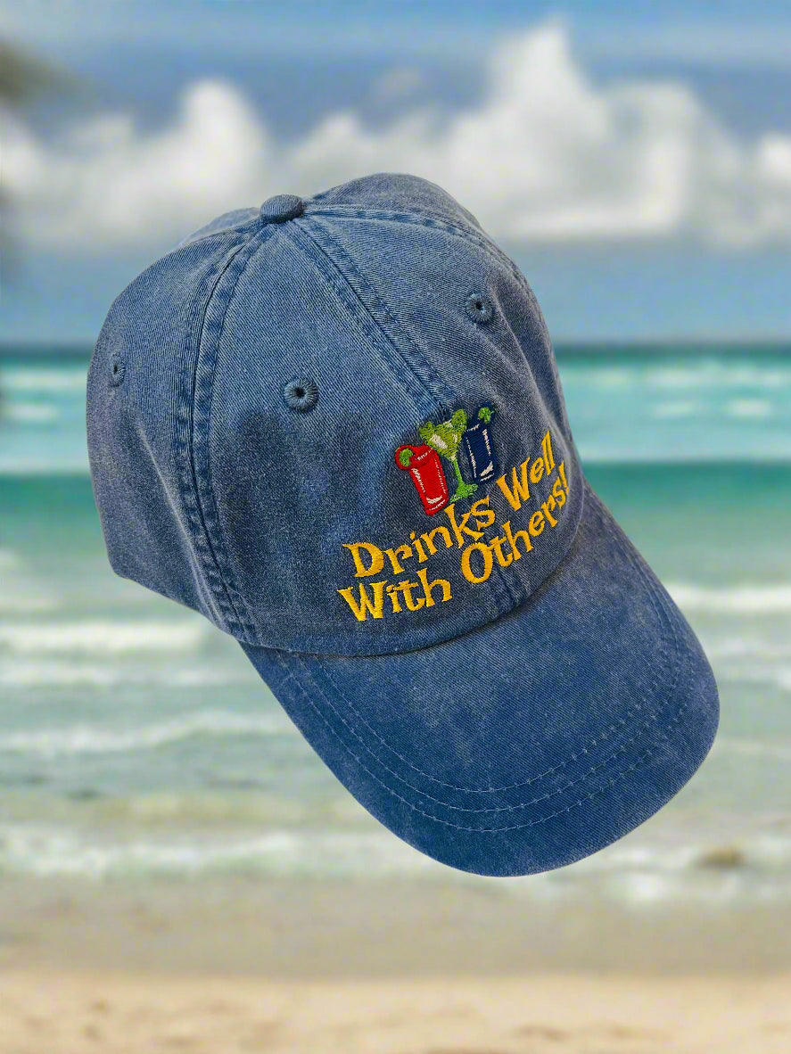 Drinks well with others Royal blue hat