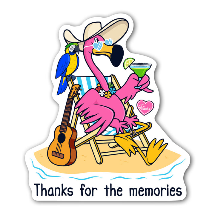 Felicia The Flamingo Memories Sticker