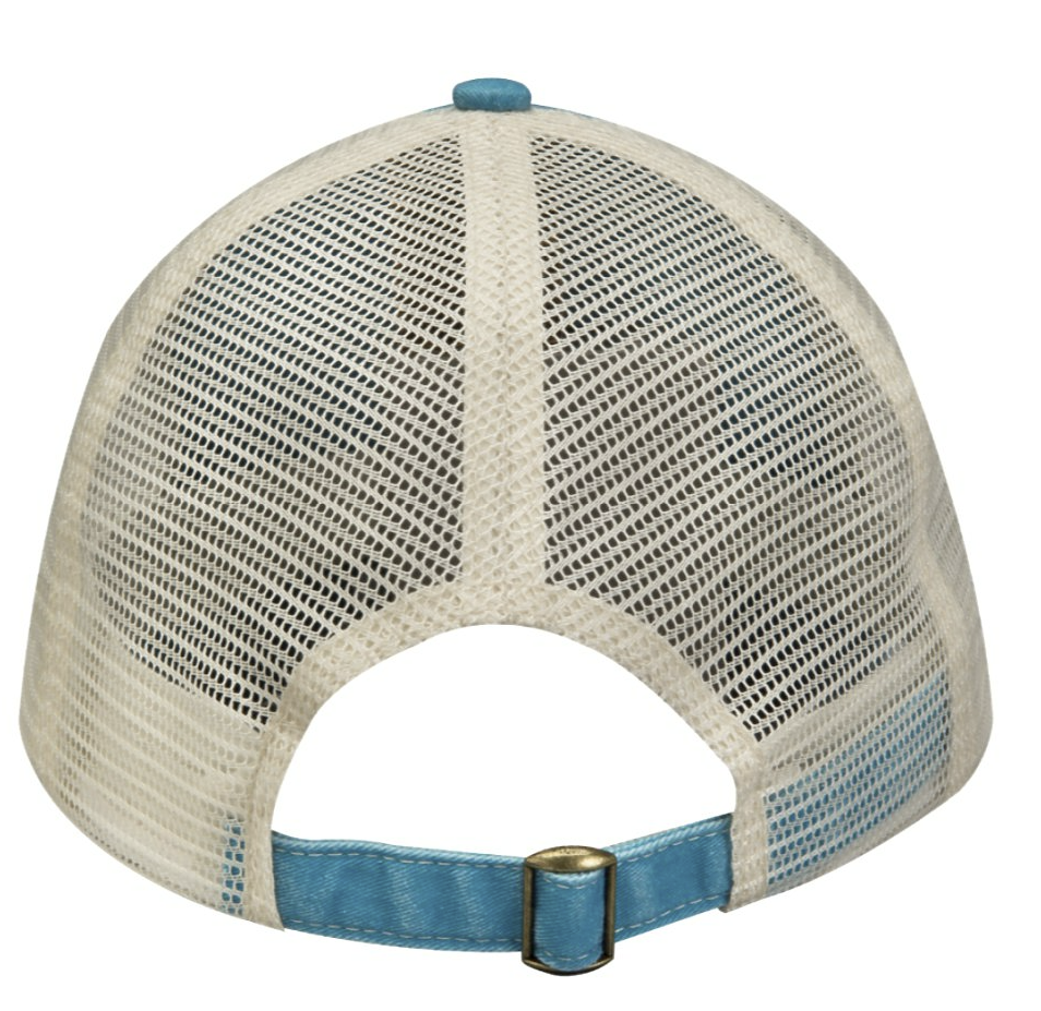 Back of baseball cap with closure
