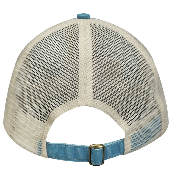 Back of baseball cap with closure