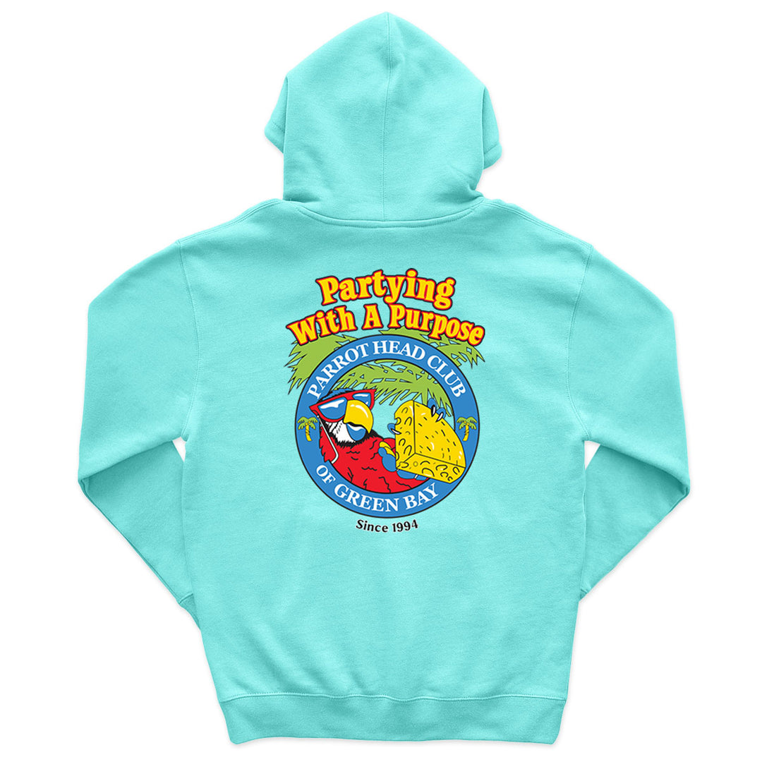 Parrot Head Club Of Green Bay Soft Style Pullover Hoodie Cool Mint