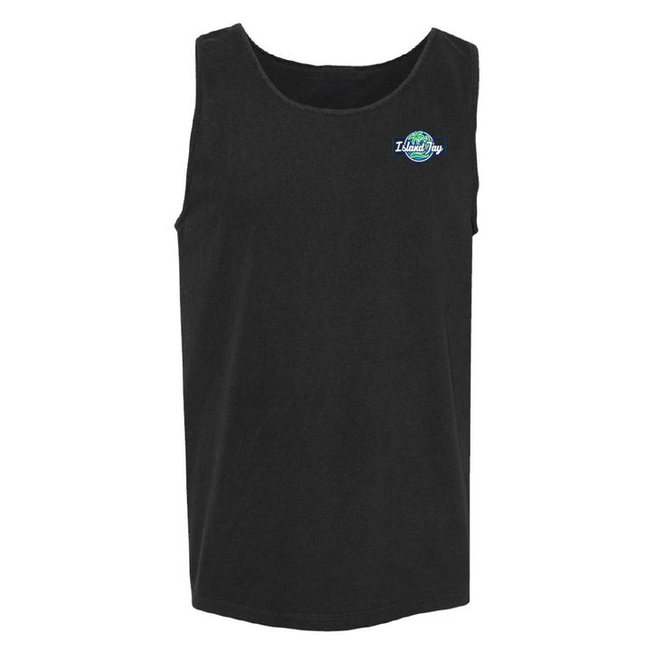 Black tank top with the Island Jay logo on the chest.