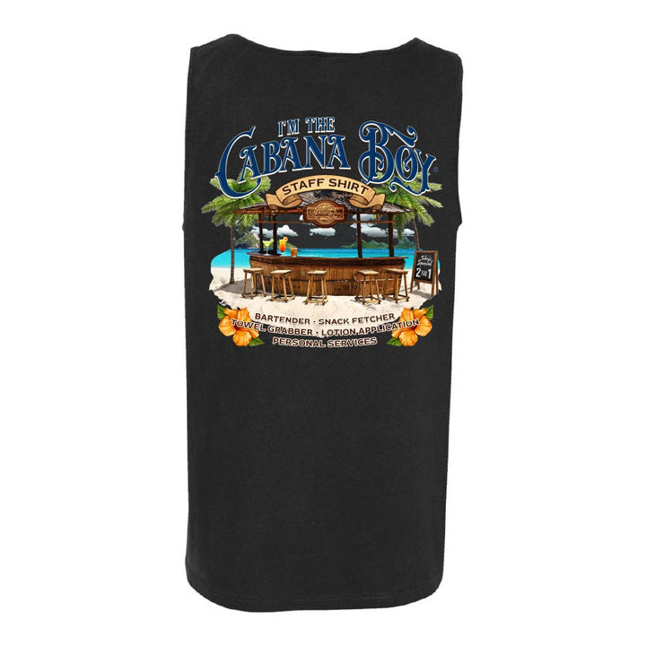 T-shirt with I'm the Cabana Boy design on the back