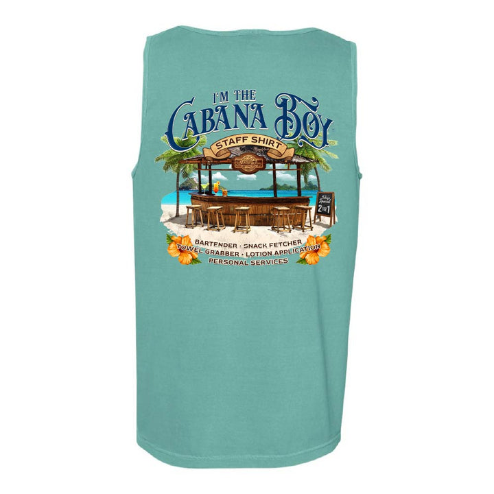T-shirt with I'm the Cabana Boy design on the back