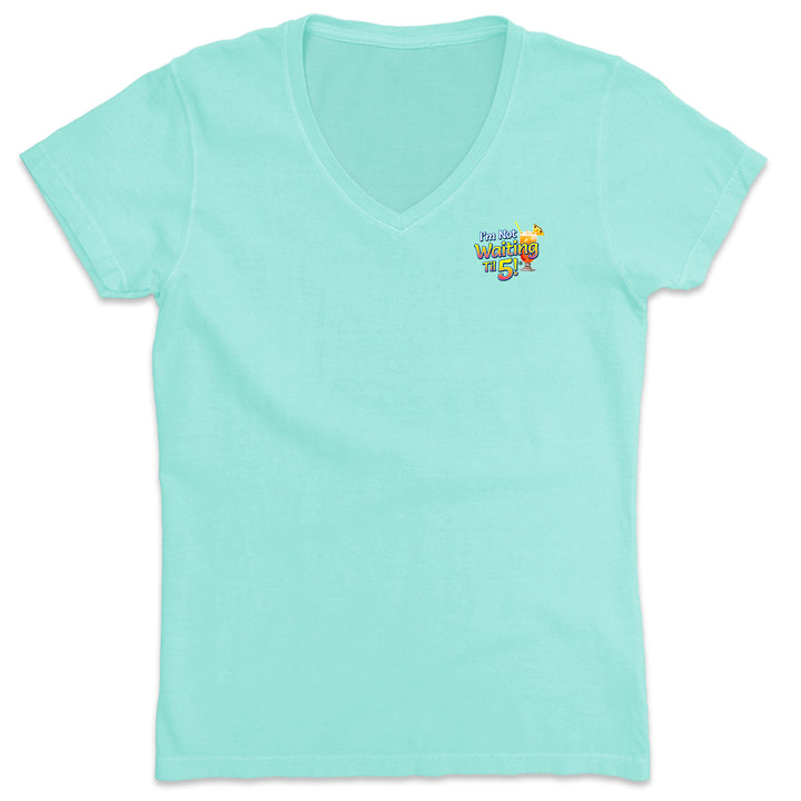 Women's I'm Not Waiting Til 5 Beach Bar V-Neck T-Shirt Chill