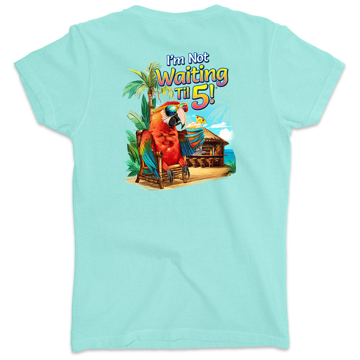 Women's I'm Not Waiting Til 5 Beach Bar V-Neck T-Shirt Chill