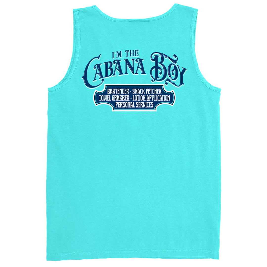 T-shirt with I'm the Cabana Boy design on the back