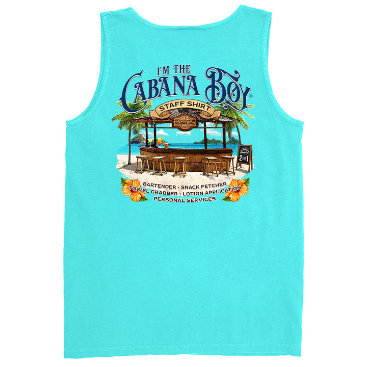 T-shirt with I'm the Cabana Boy design on the back