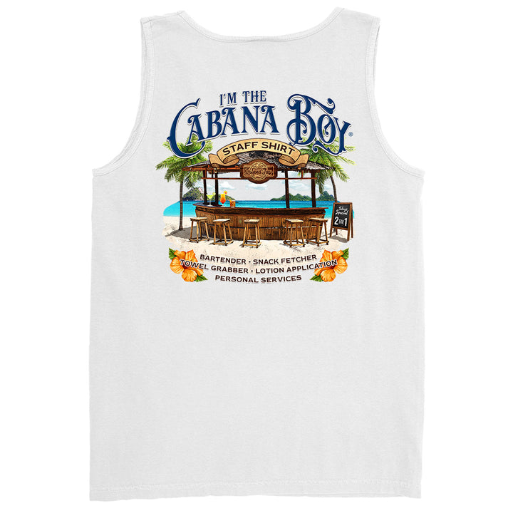T-shirt with I'm the Cabana Boy design on the back