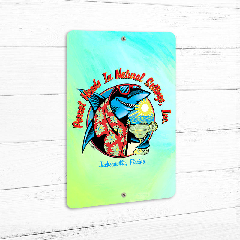 Official PHINS Parrot Head Club 8" x 12" Beach Sign