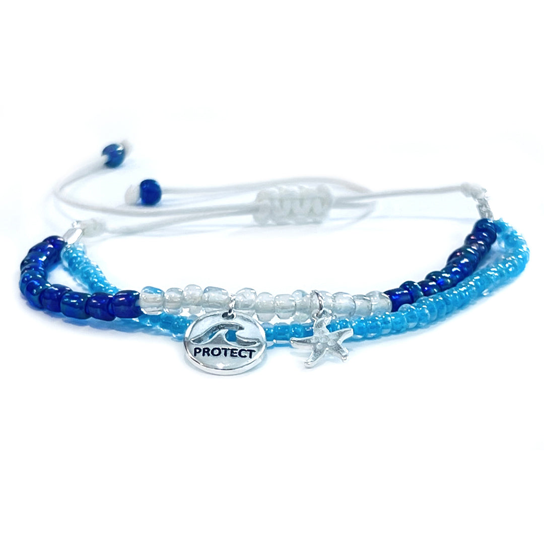 Protect Sea Life Starfish Seed Bead Bracelet