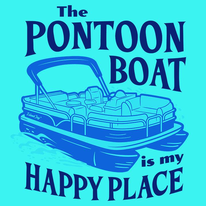 The Pontoon Boat is my Happy Place Tank Top Closeuo