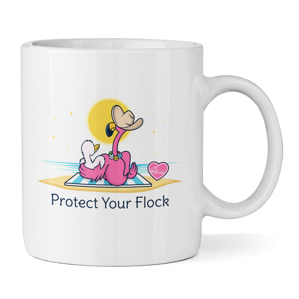 Protect Your Flock Flamingo 11oz Ceramic Mug