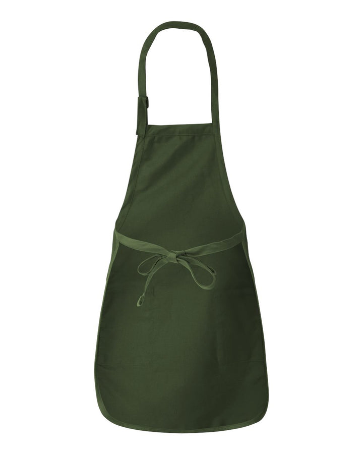 Green apron on a white background