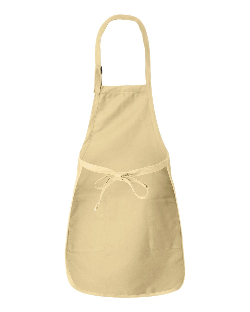 Beige apron on a white background