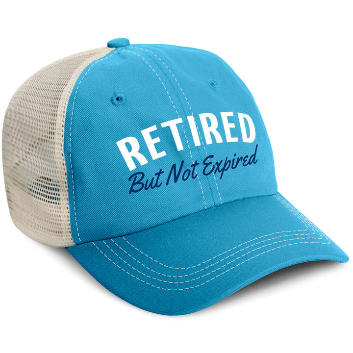 Retired But Not Expired Hat Trucker Caribbean Blue