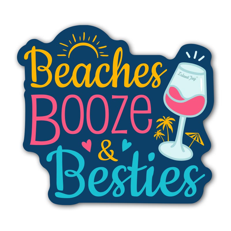 Beaches Booze & Besties Can Coolers