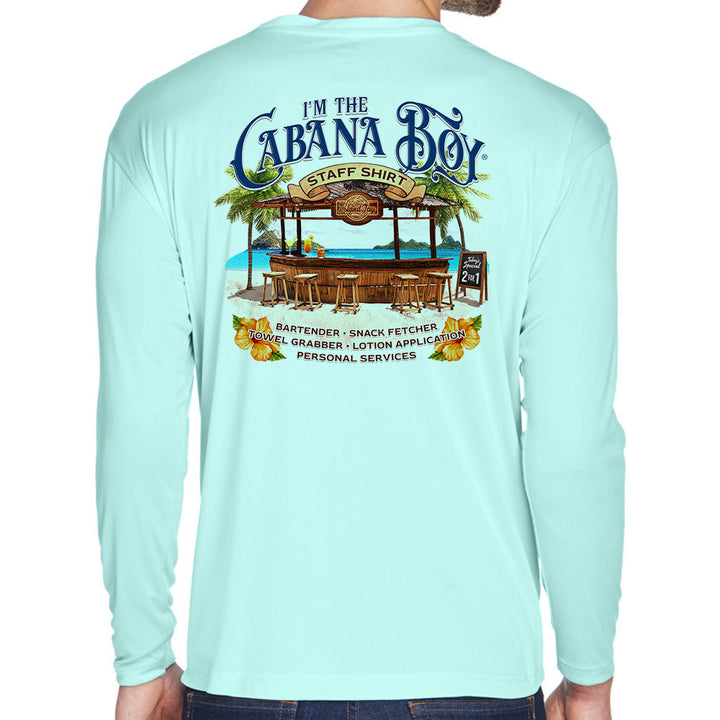 I'm The Cabana Boy STAFF Long Sleeve UV Performance Shirt - Seafrost Green