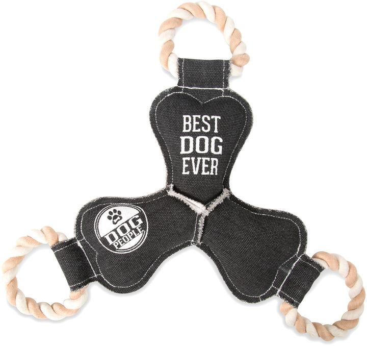 Best Dog Ever - 12" Canvas Rope Dog Toy