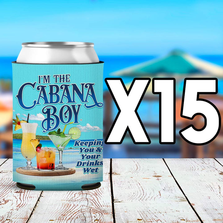 I'm The Cabana Boy - Keeping Your Drinks Wet Can Cooler Sleeve 15 Pack