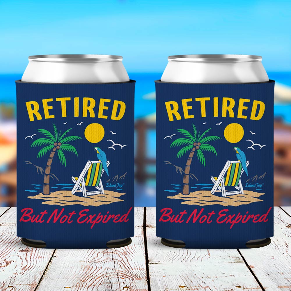 Retired But Not Expired Can Cooler Sleeve 2 Pack