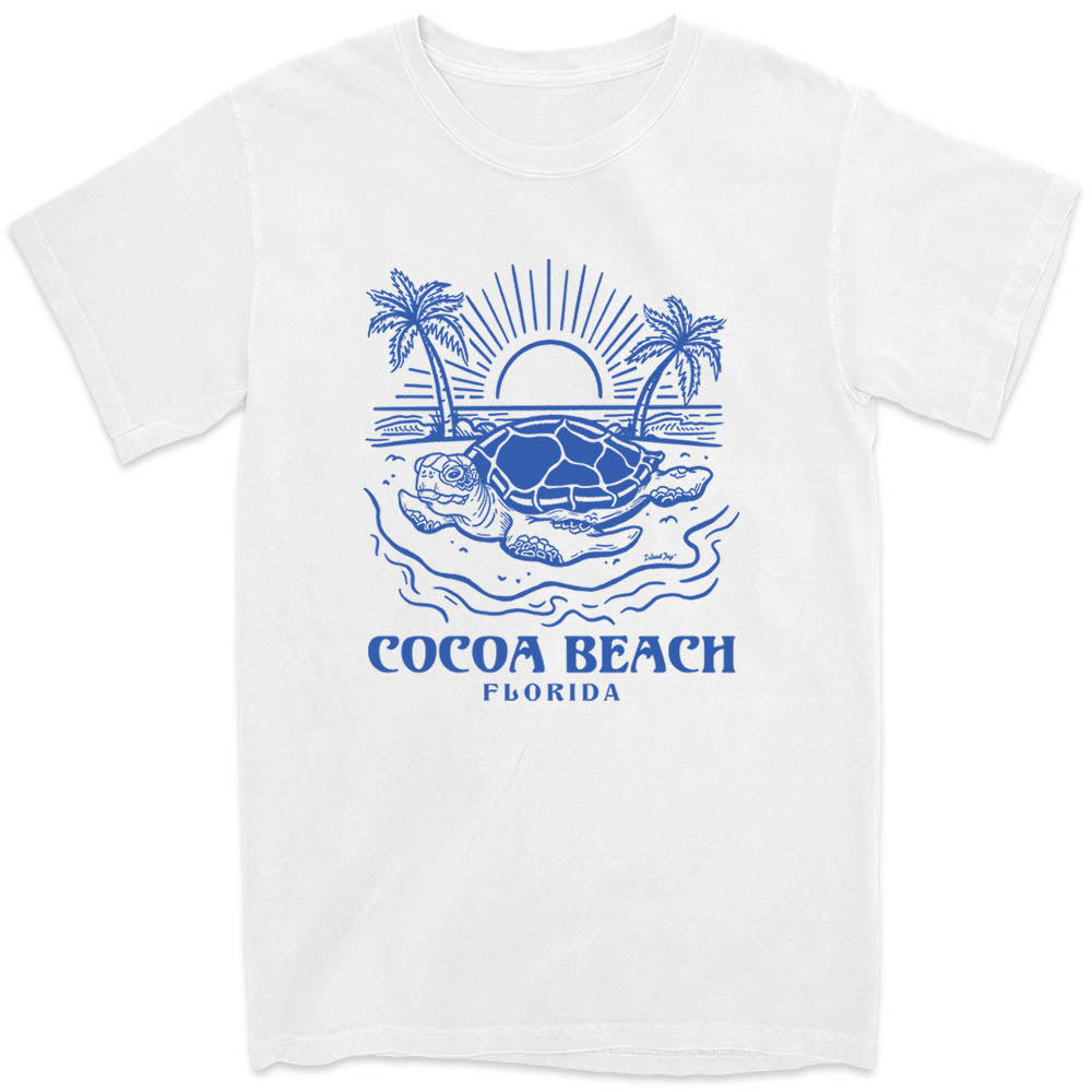 Cocoa Beach Island Turtle Days T-Shirt S / Ocean White
