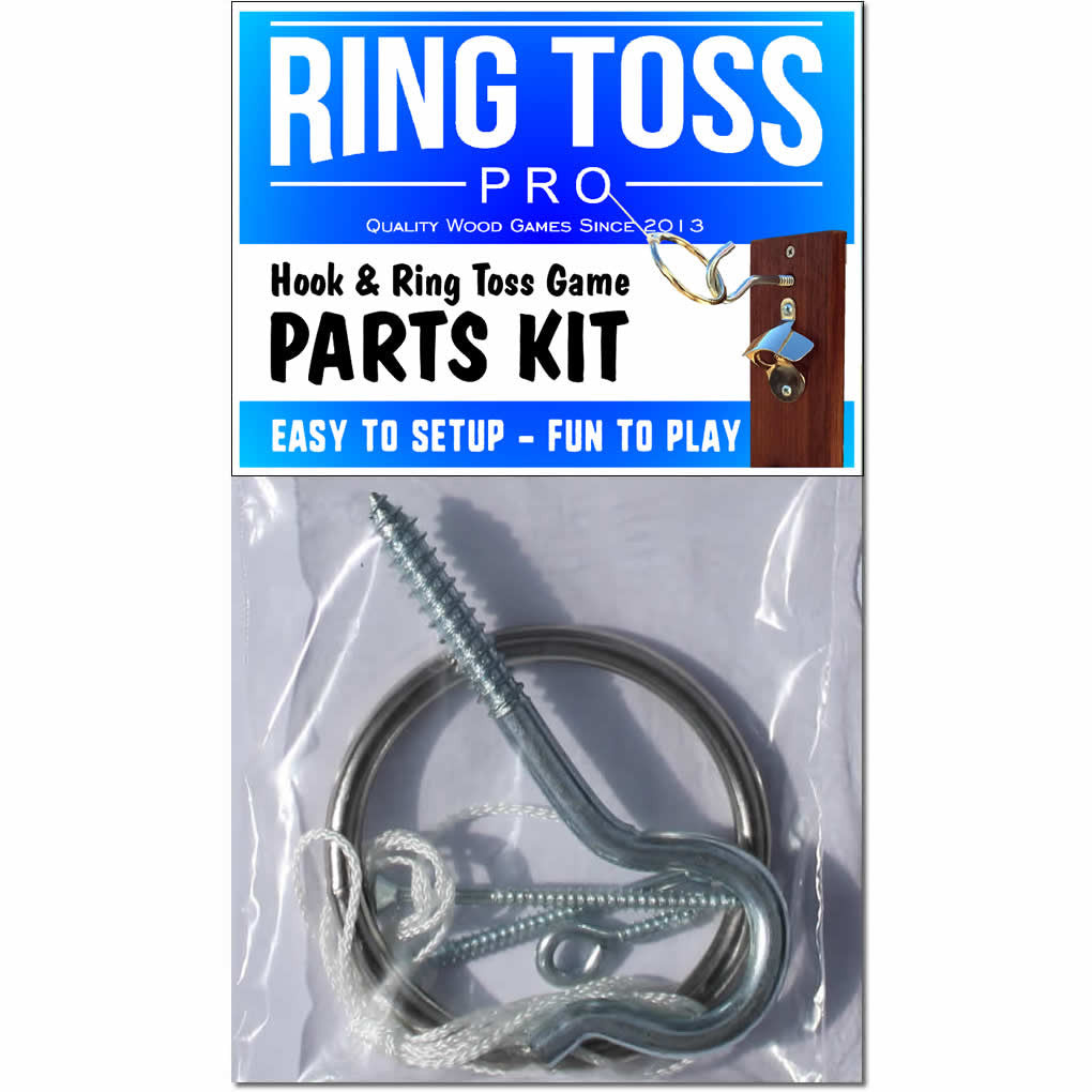 Tiki Toss Original Hook and Ring Game Essentials- Includes Hook, Ring,  Mounting Screws, and Thread
