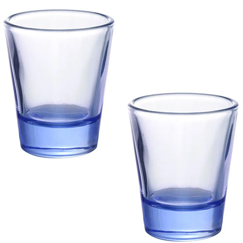 ** 2 PACK ** Light Blue Shot Glass 1.5oz