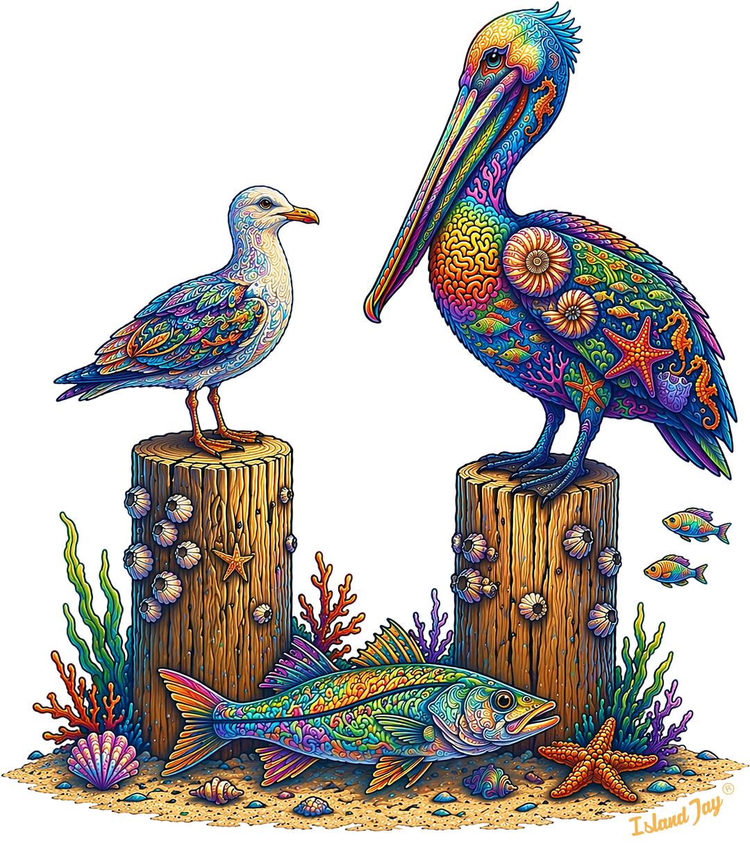 Coral Seabirds Mosaic