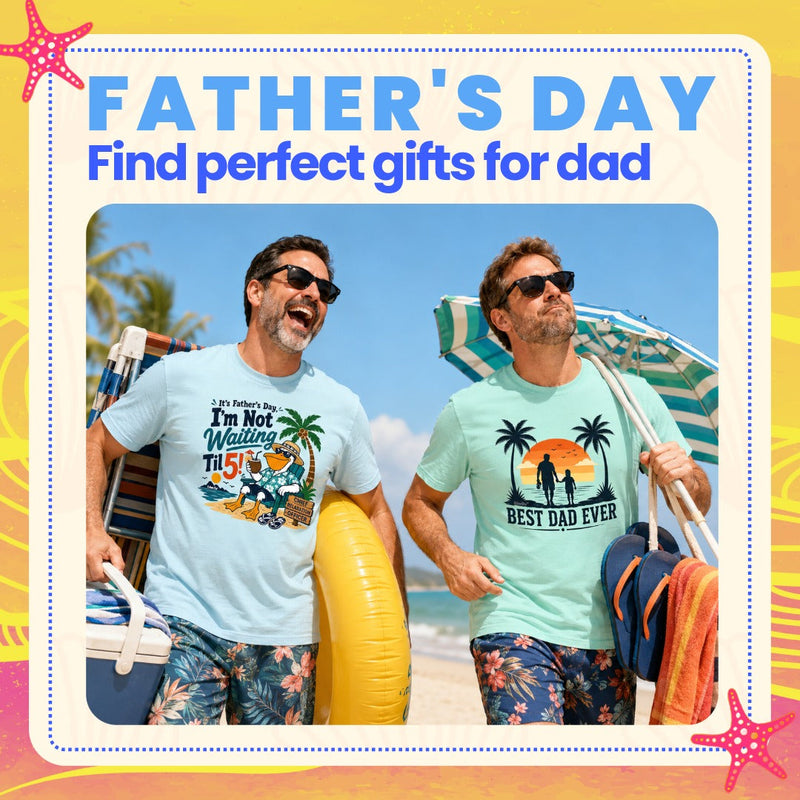 Father's Day Tees & More by Island Jay. Perfect beach gifts for the dad in your life. 