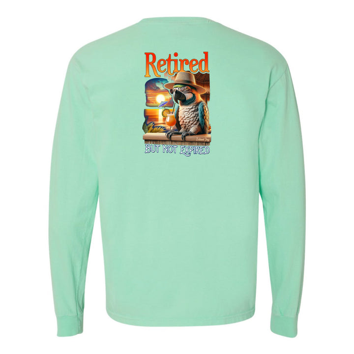 Retired But Not Expired Parrot Long Sleeve Shirt
