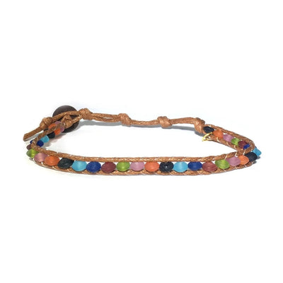 Lotus & Luna Rainbow Reef Sea Glass Anklet