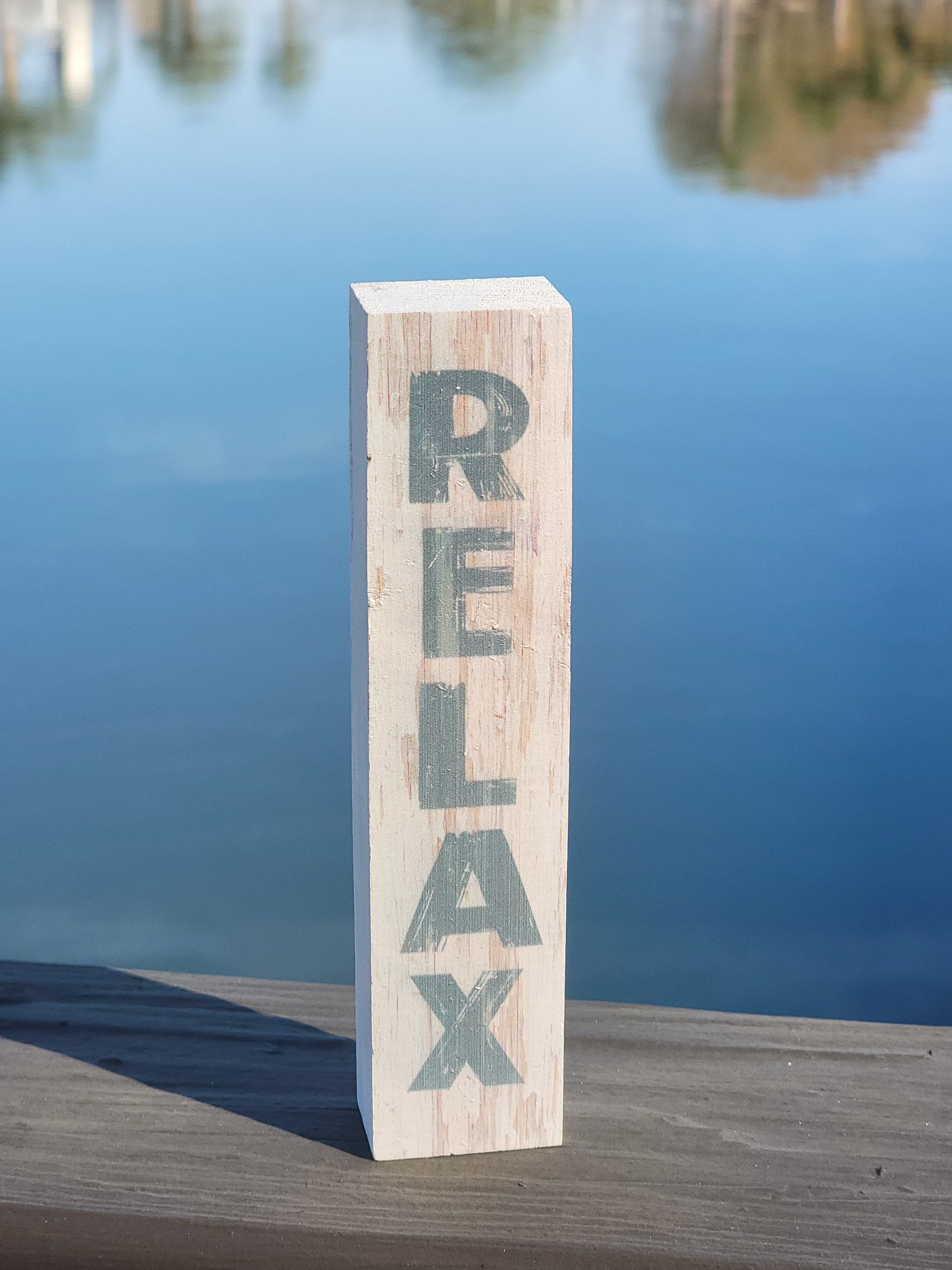 Relax. Sign Shell Relax- Wood Sign – IslandJay