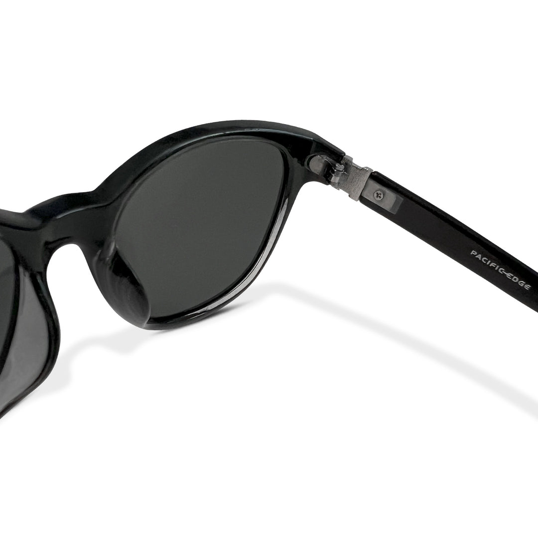Pacific Edge Polarized Band Sunglasses - Black Frame & Smoke Lens Back