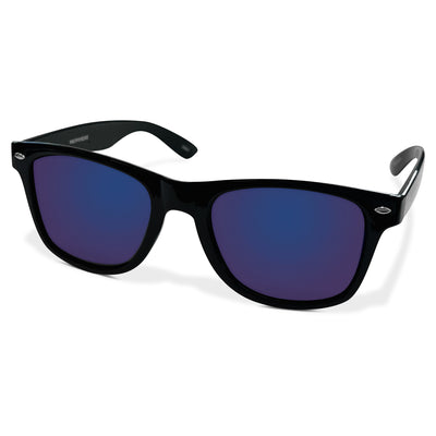 Pacific Edge Polarized Classic Sunglasses - Black Frame & Blue Lens Side