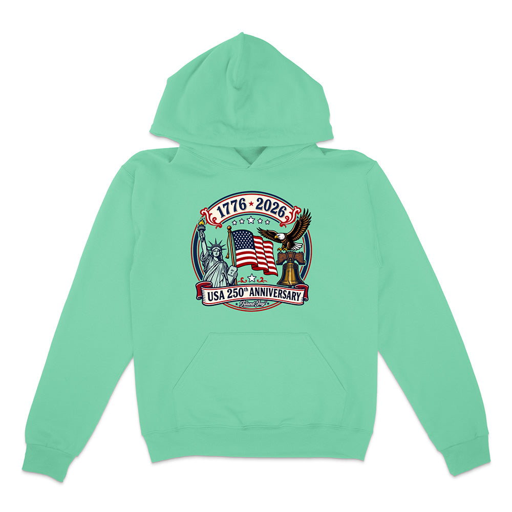 250th US Anniversary Statue Of Liberty & Eagle Hoodie