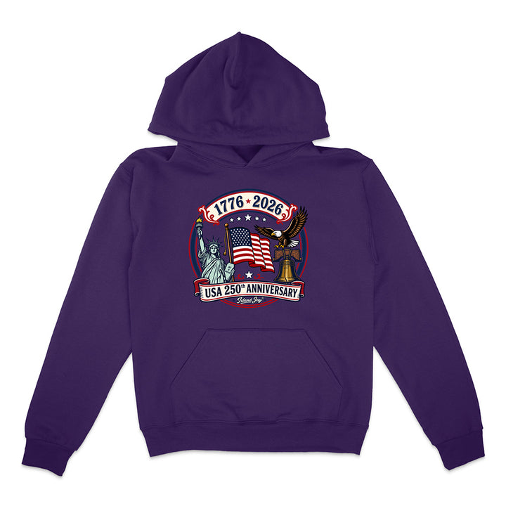 250th US Anniversary Statue Of Liberty & Eagle Hoodie