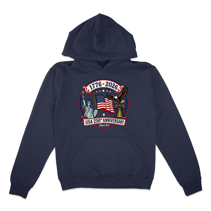 250th US Anniversary Statue Of Liberty & Eagle Hoodie