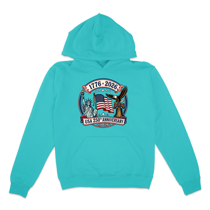 250th US Anniversary Statue Of Liberty & Eagle Hoodie