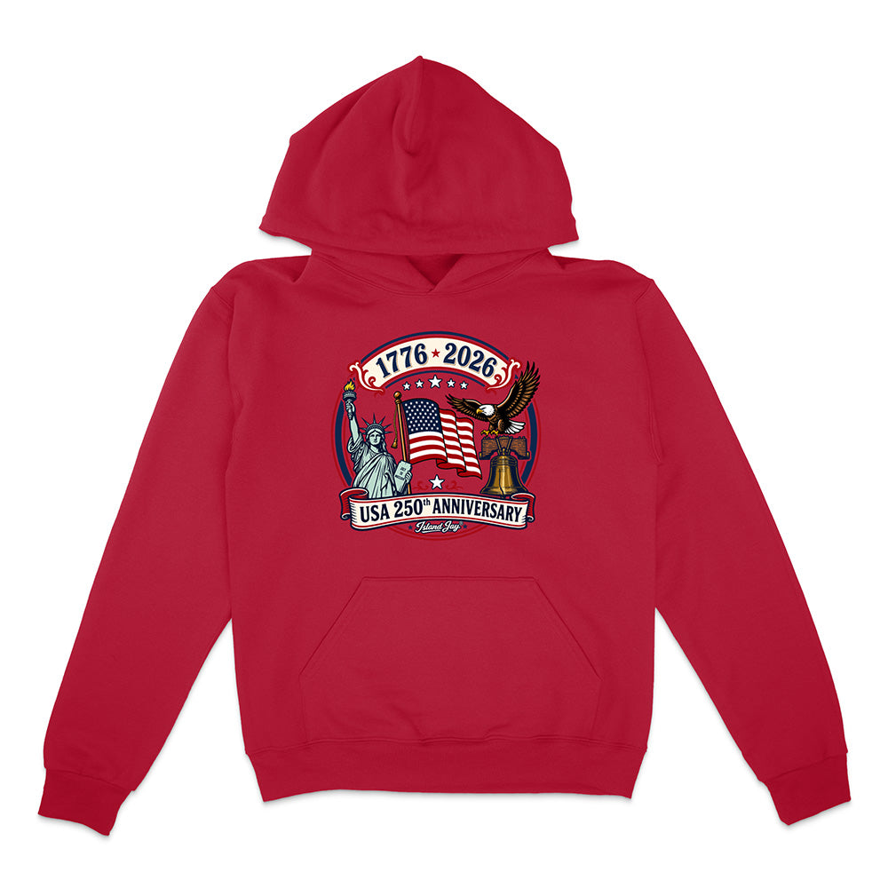 250th US Anniversary Statue Of Liberty & Eagle Hoodie