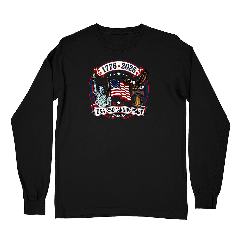 250th US Anniversary Statue Of Liberty & Eagle Long Sleeve Shirt