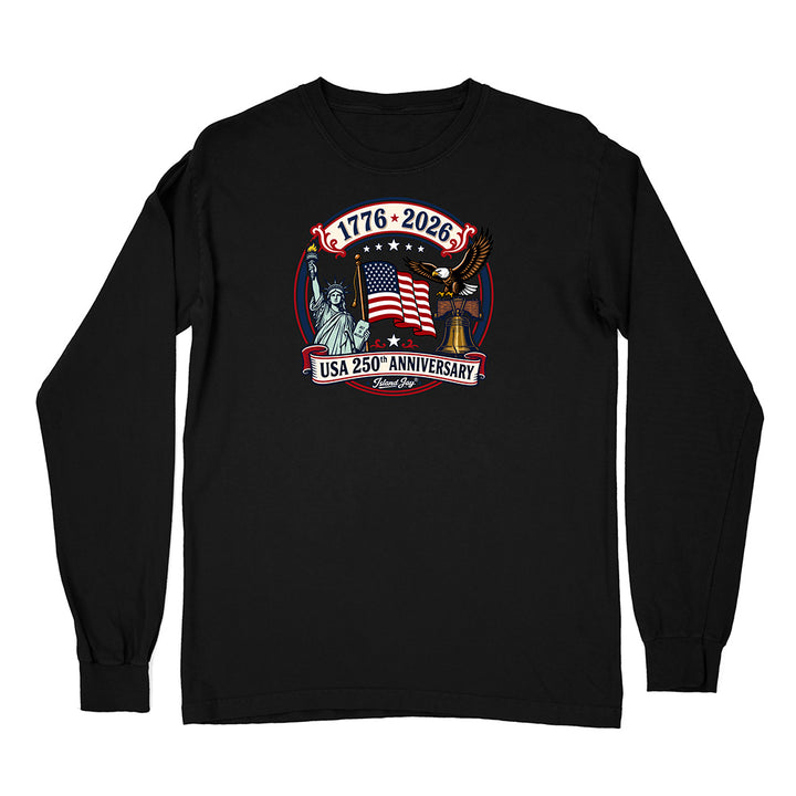 250th US Anniversary Statue Of Liberty & Eagle Long Sleeve Shirt
