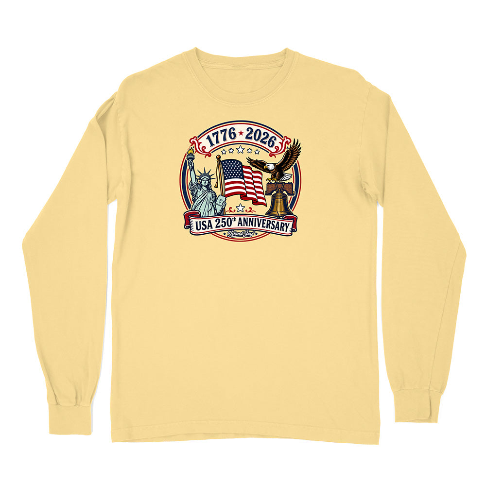 250th US Anniversary Statue Of Liberty & Eagle Long Sleeve Shirt