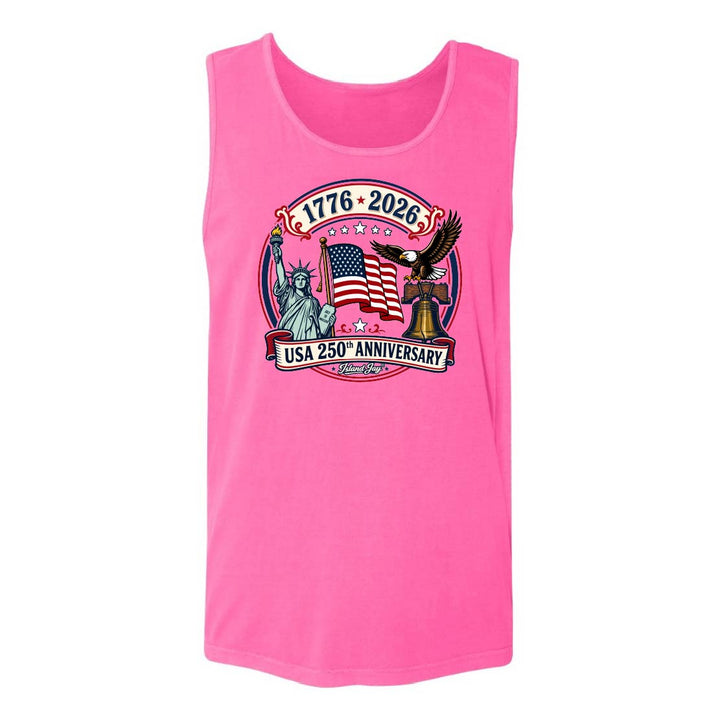 250th US Anniversary Statue Of Liberty & Eagle Tank Top